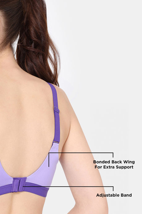Zelocity High Impact Quick Dry Sports Bra - Aster Purple — image 7